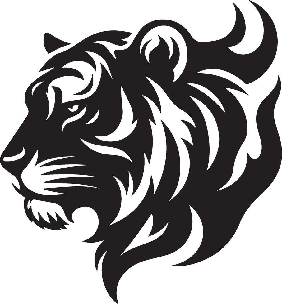 Tigre cabeza vector gráficos icono