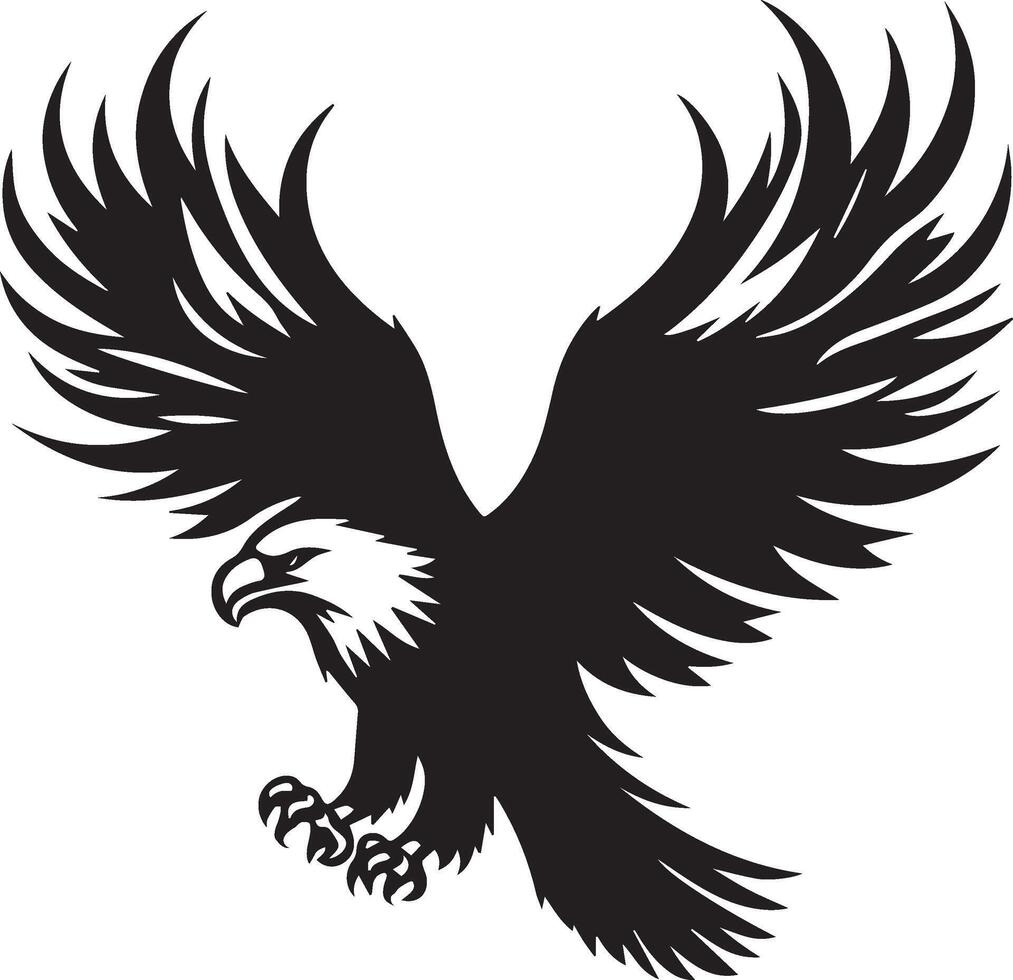 Bald Eagle Silhouette Vector Illustration