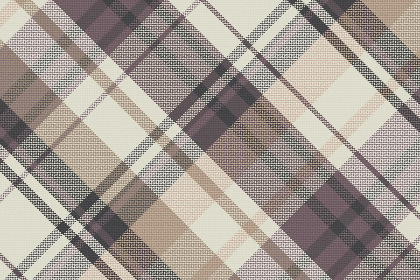 Tartan plaid pattern with texture and warm color. vector