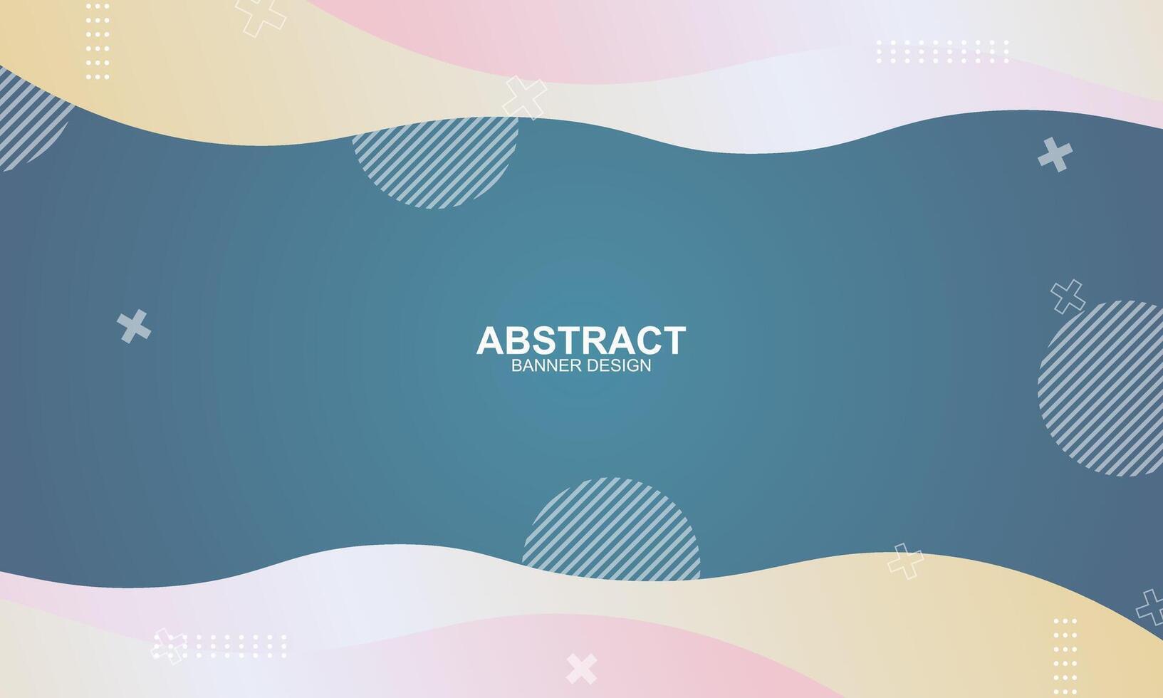 Modern colorful wave banner design background. vector