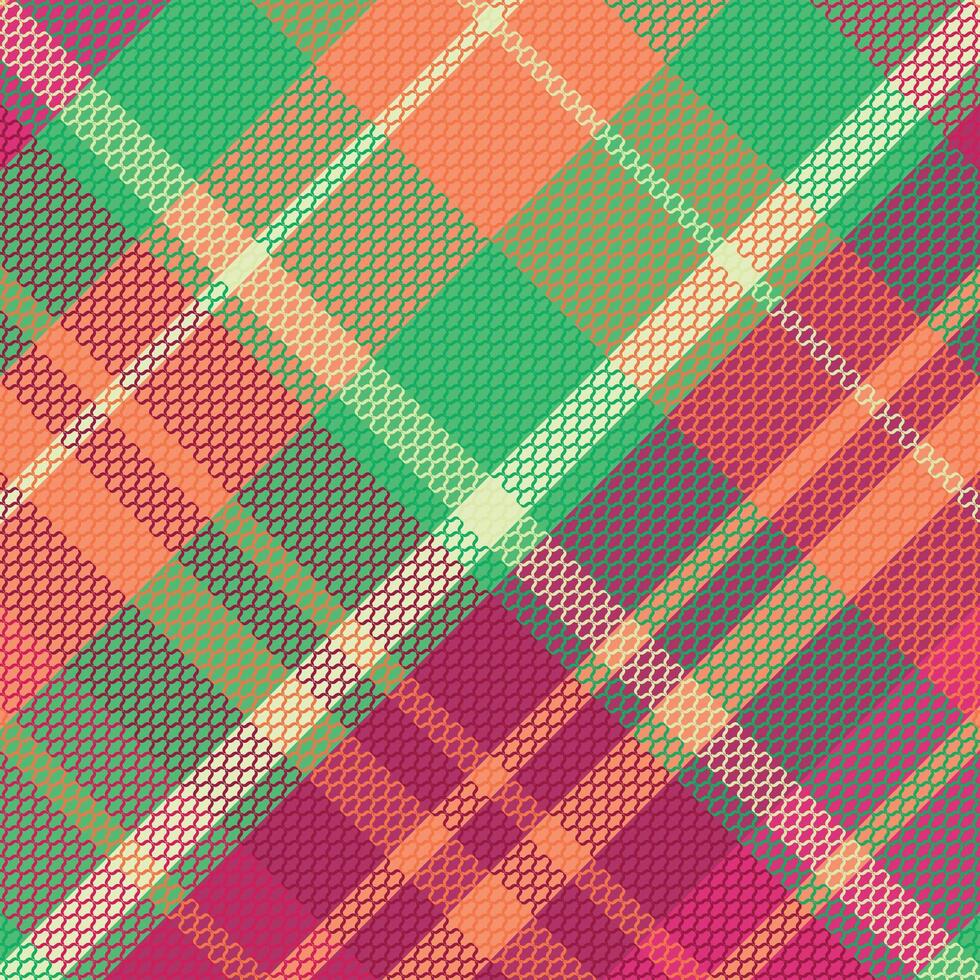 Tartan plaid pattern with texture and warm color. vector