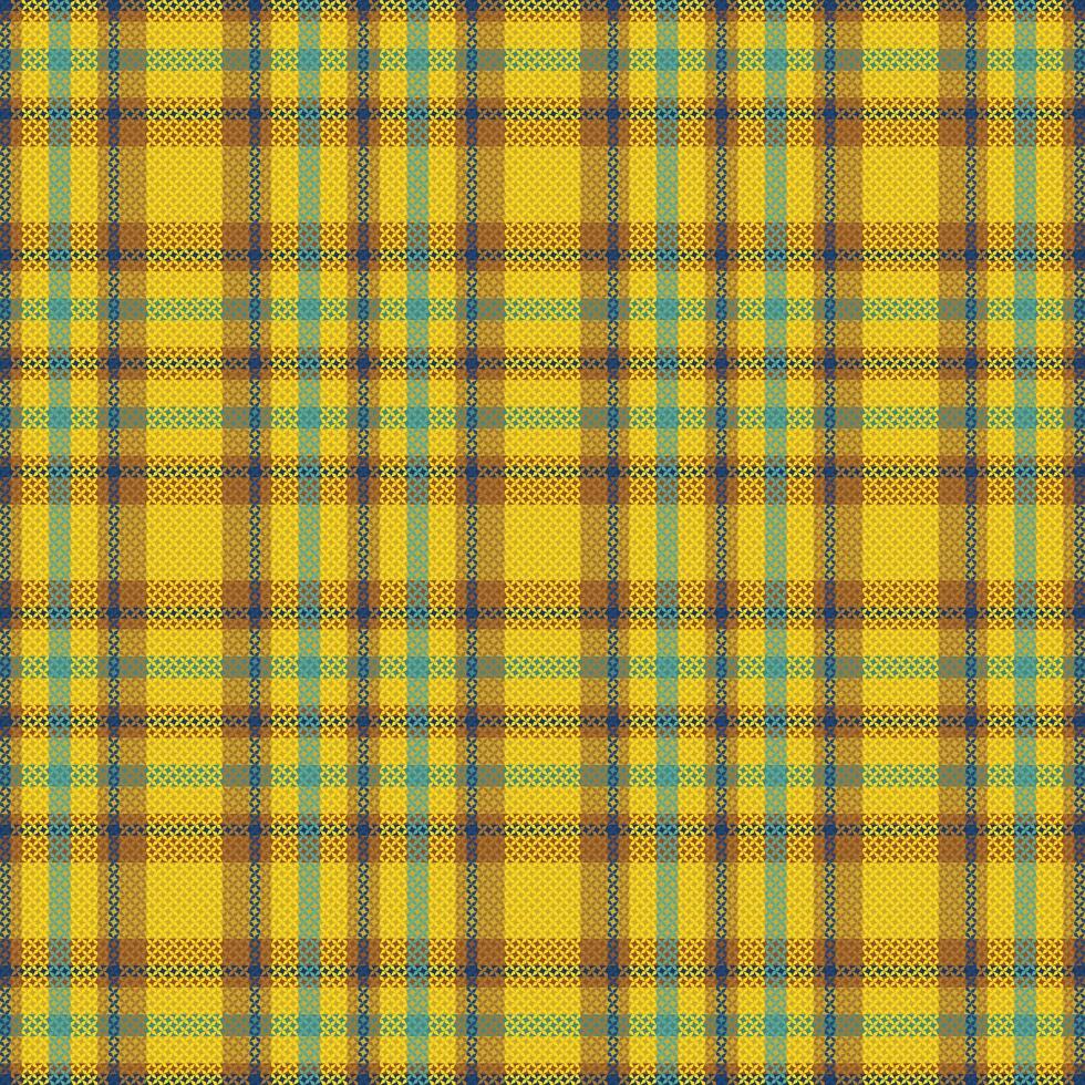 Tartan plaid pattern with texture and warm color. vector