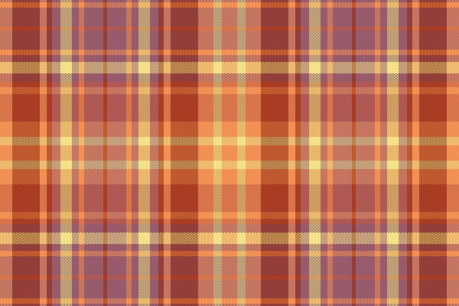 Tartan plaid pattern with texture and warm color. vector