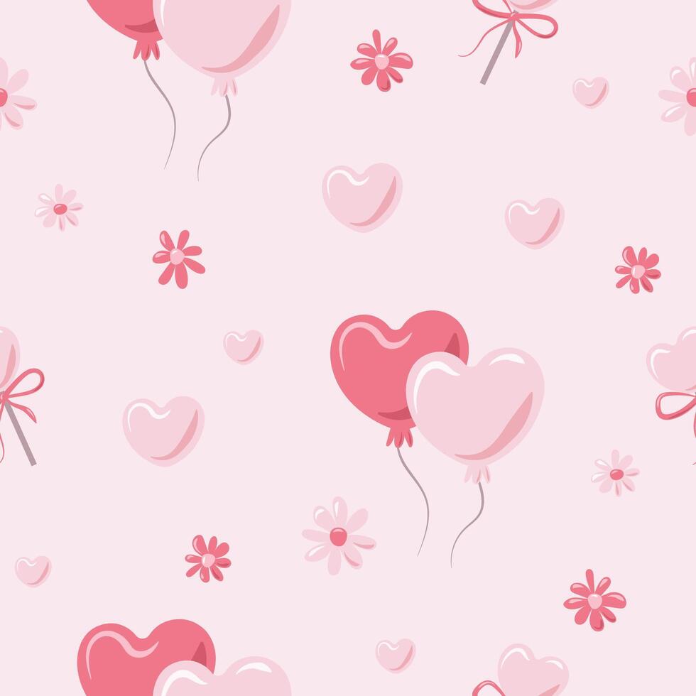 sin costura patrón, encantador romántico fondo, genial para San Valentín día, de la madre día, textiles, fondos de pantalla, pancartas - vector diseño