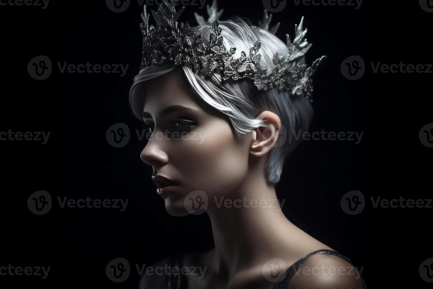 AI generated Dark majestic princess crown. Generate ai photo