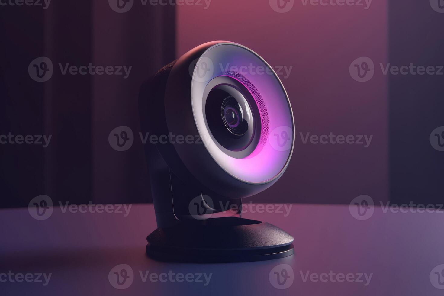 AI generated Originally round webcam. Generate AI photo