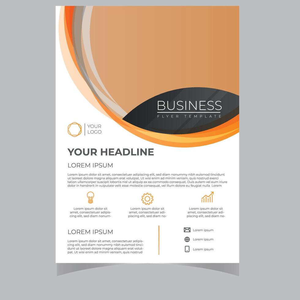 Poster cover book design template with space for photo background, Use for annual report, vector