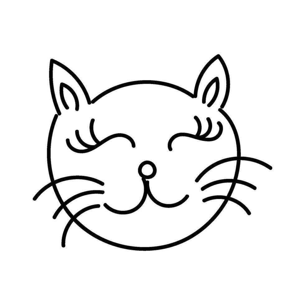 Funny cat face for prin vector