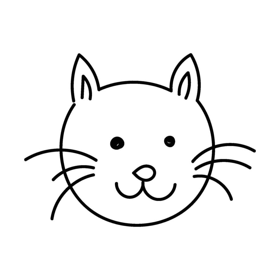 Funny cat face for prin vector