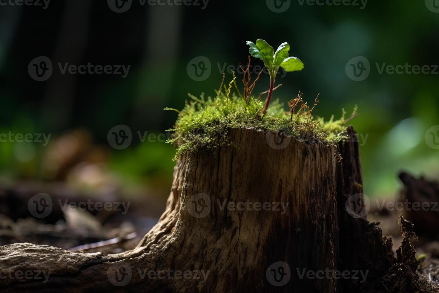 AI generated Little green sprout new life growth. Generate ai photo