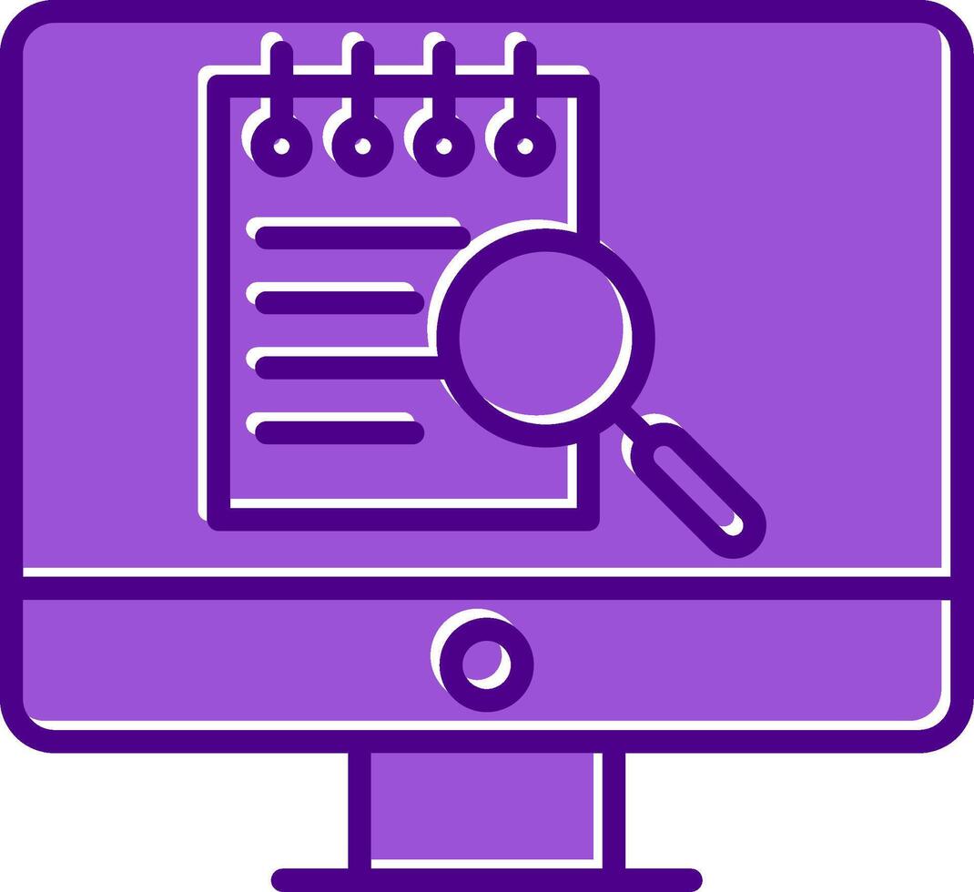 File Search Computer Vecto Icon vector