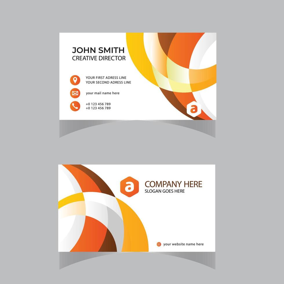 Modern Creative and Clean template. simple minimal Business Card vector