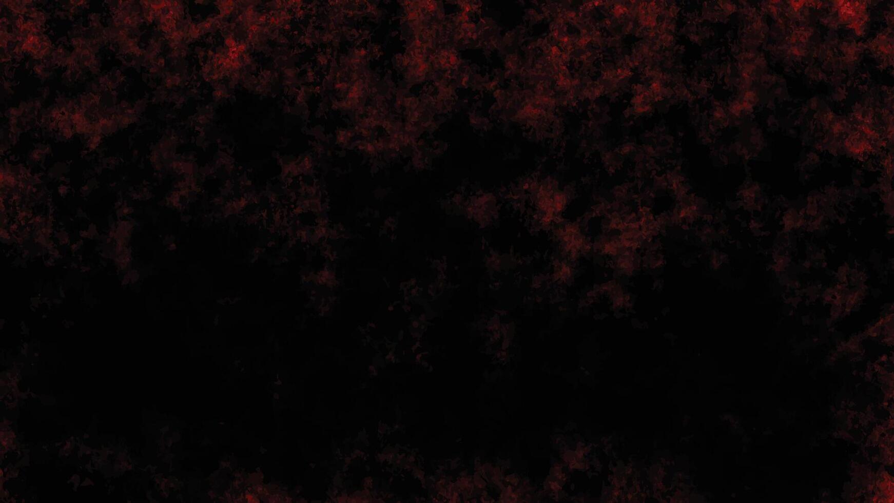 Distressed red grunge texture on dark background, vector