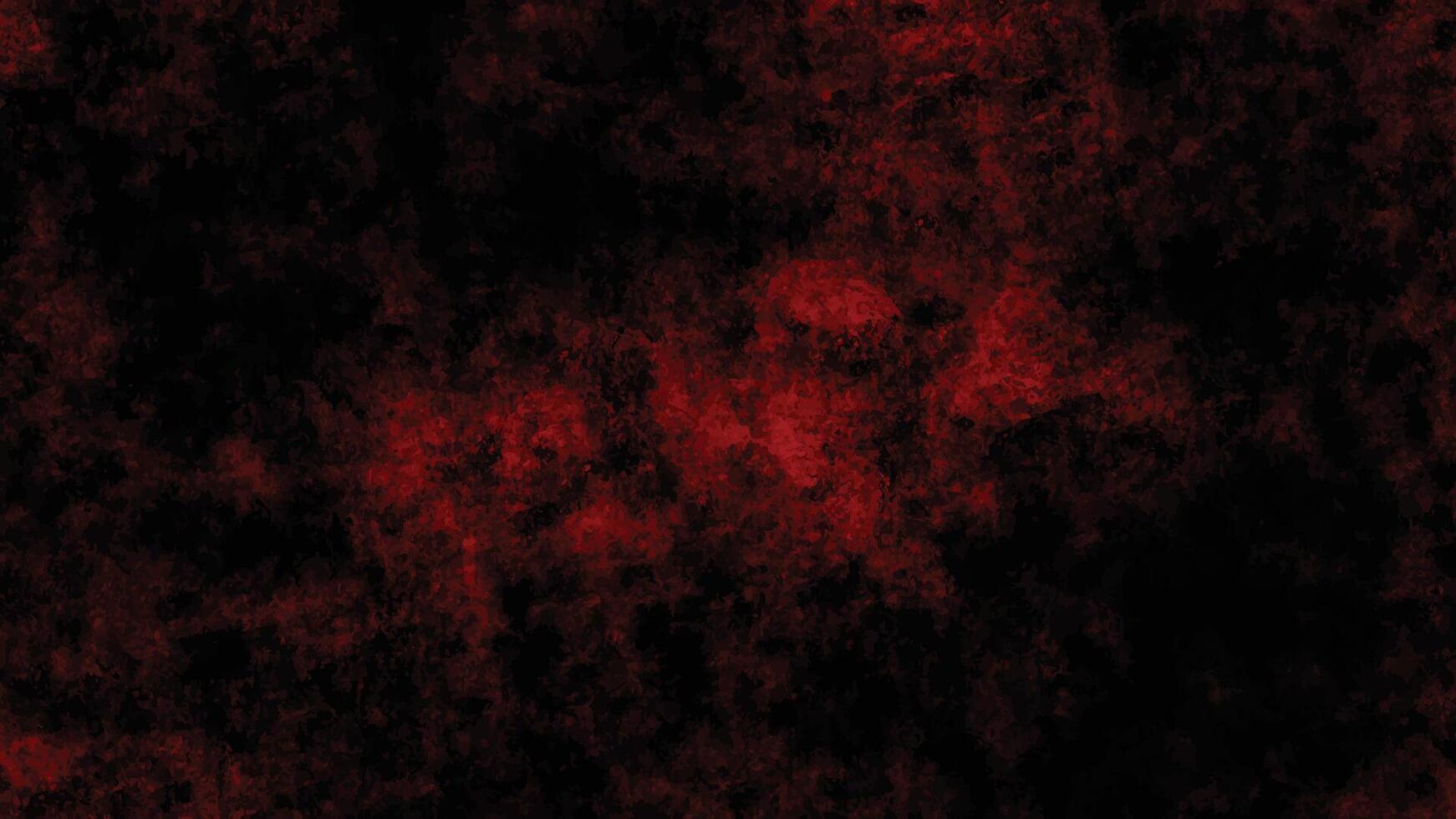 Distressed red grunge texture on dark background, vector