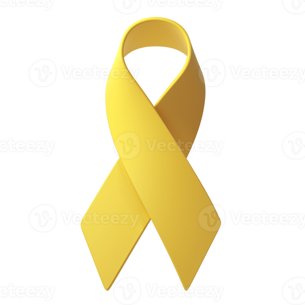 3d Yellow ribbon awareness Adenosarcoma, Bladder Bone Cancer, Endometriosis, Sarcoma, Spina Bifida. transparent illustration png