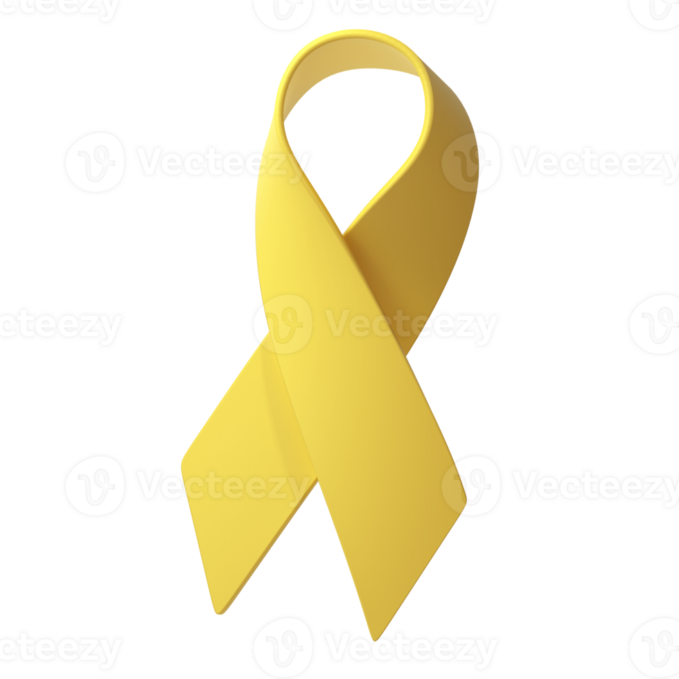 3d Yellow ribbon awareness Adenosarcoma, Bladder Bone Cancer, Endometriosis, Sarcoma, Spina Bifida. transparent illustration png