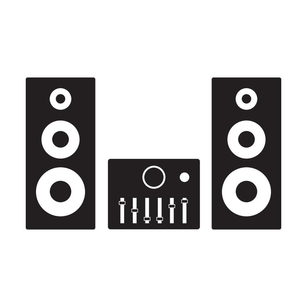 sound system icon logo vector design template