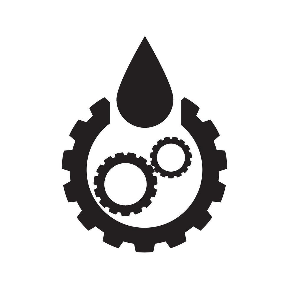 engine oil icon logo vector design template
