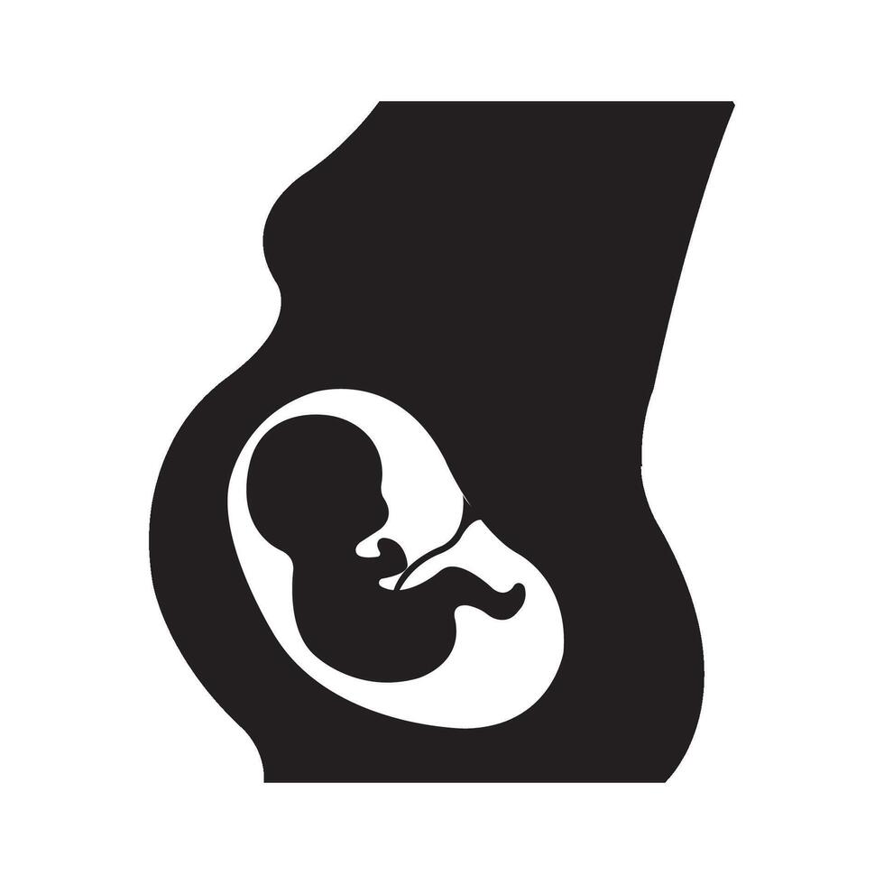 fetus icon logo vector design template