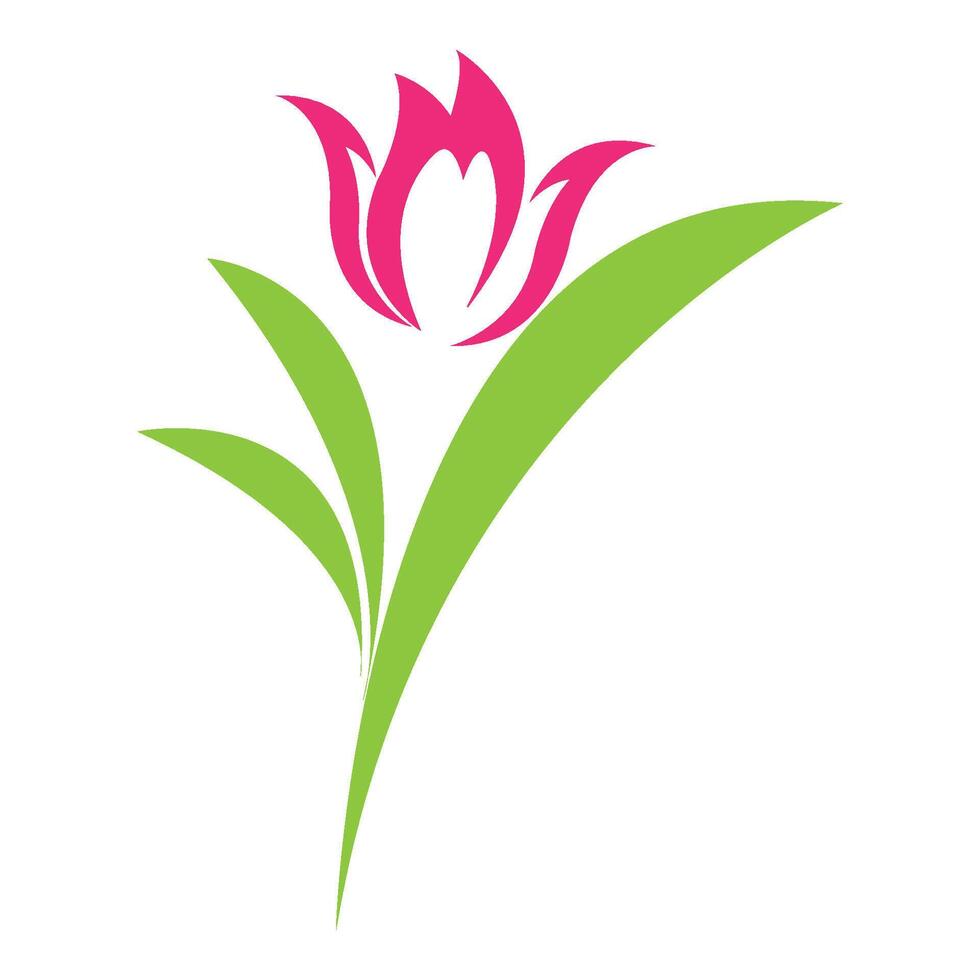 plantilla de diseño de vector de logotipo de icono de tulipanes