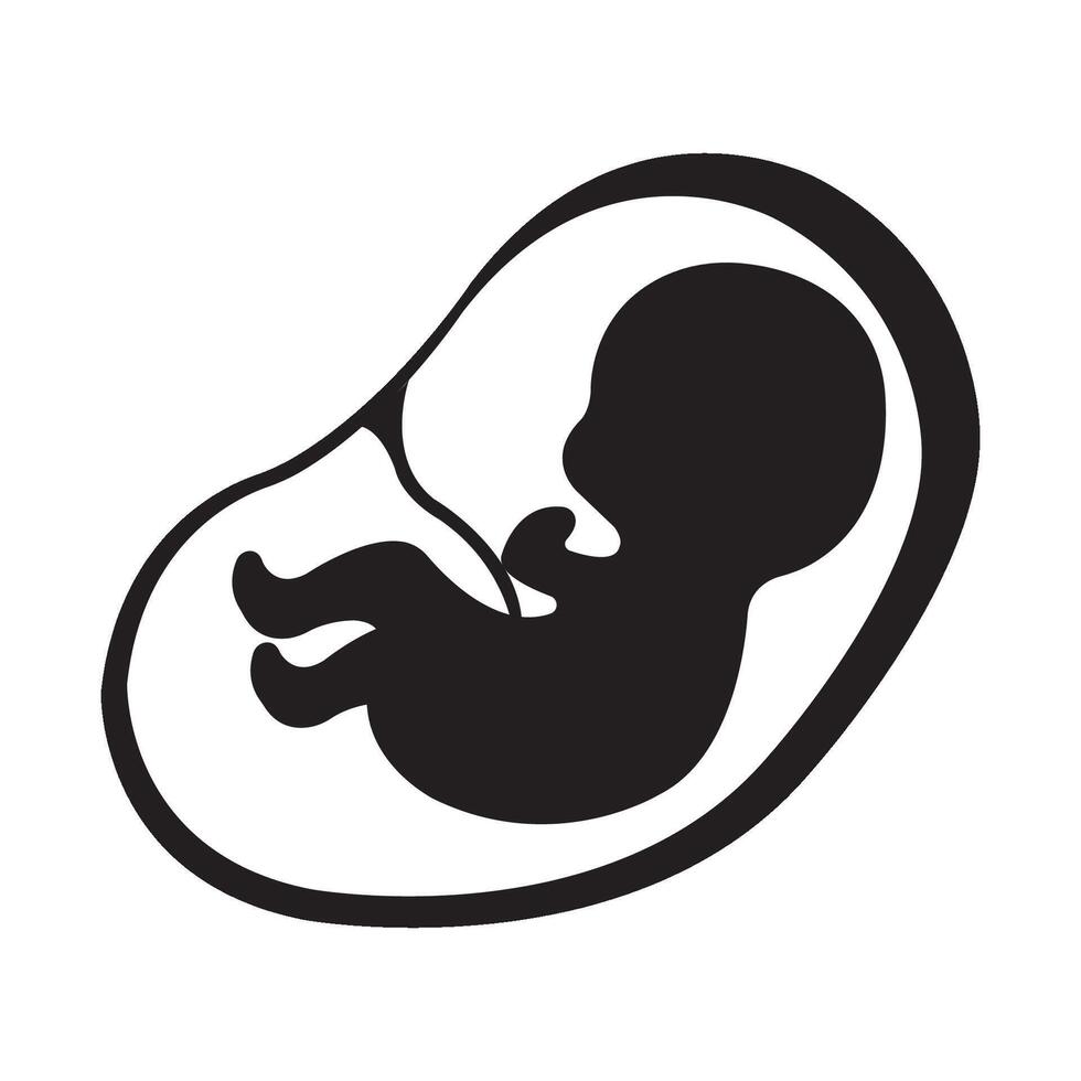 fetus icon logo vector design template