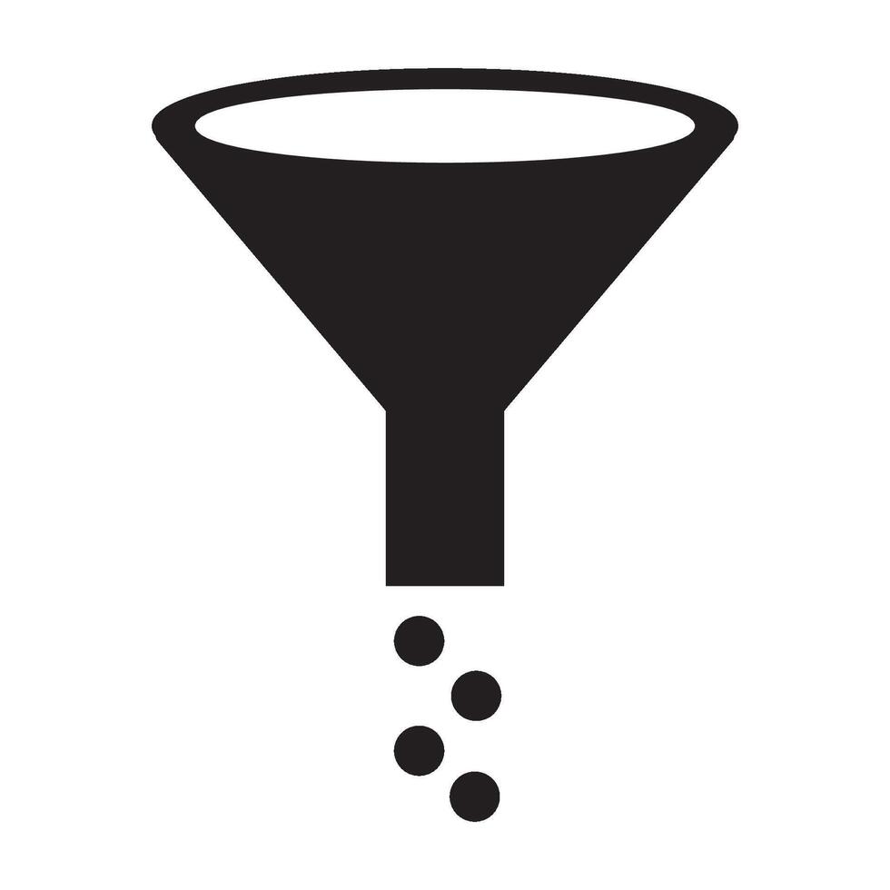 agua embudo icono logo vector diseño modelo
