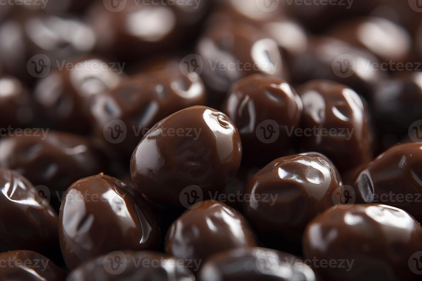 AI generated Chocolate covered raisins snack candies. Generate ai photo