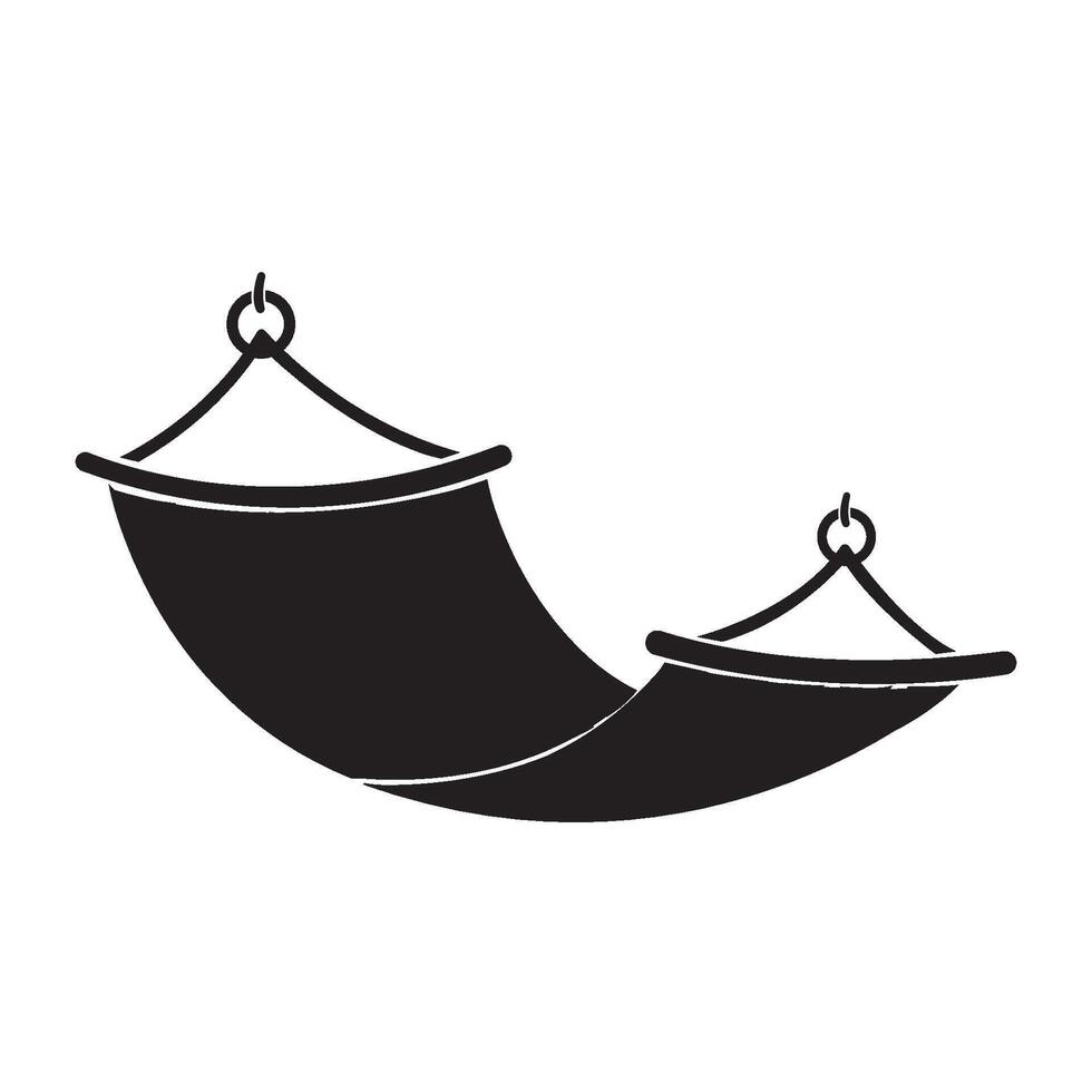 plantilla de diseño de vector de logotipo de icono de hamaca