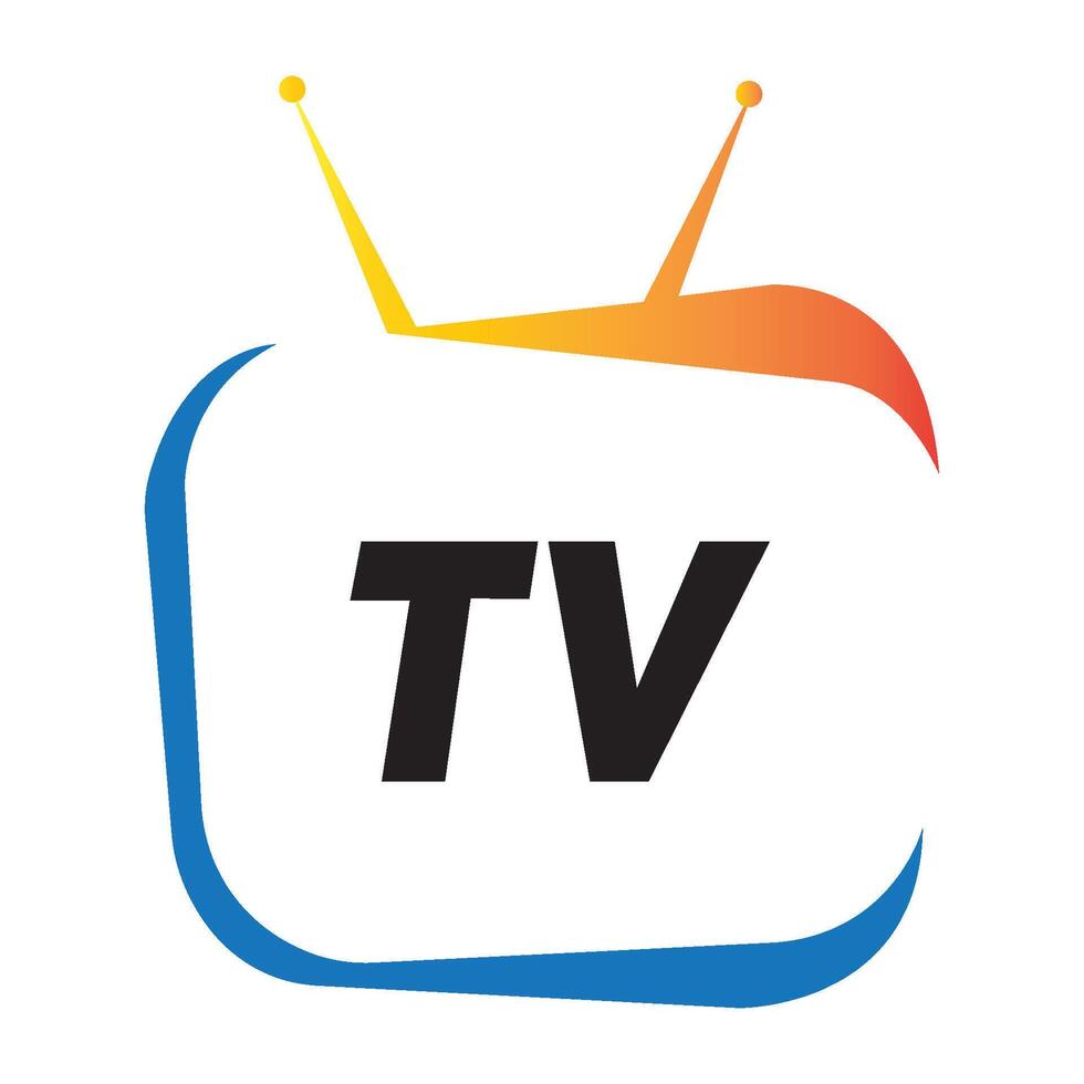 television icon logo vector design template