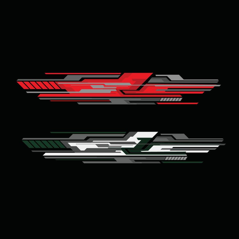 car decal for racing car body wrap. decal car strip line background vector