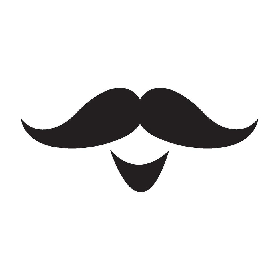 moustache icon logo vector design template