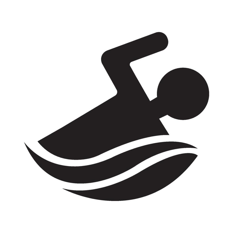 swimming icon logo vector design template