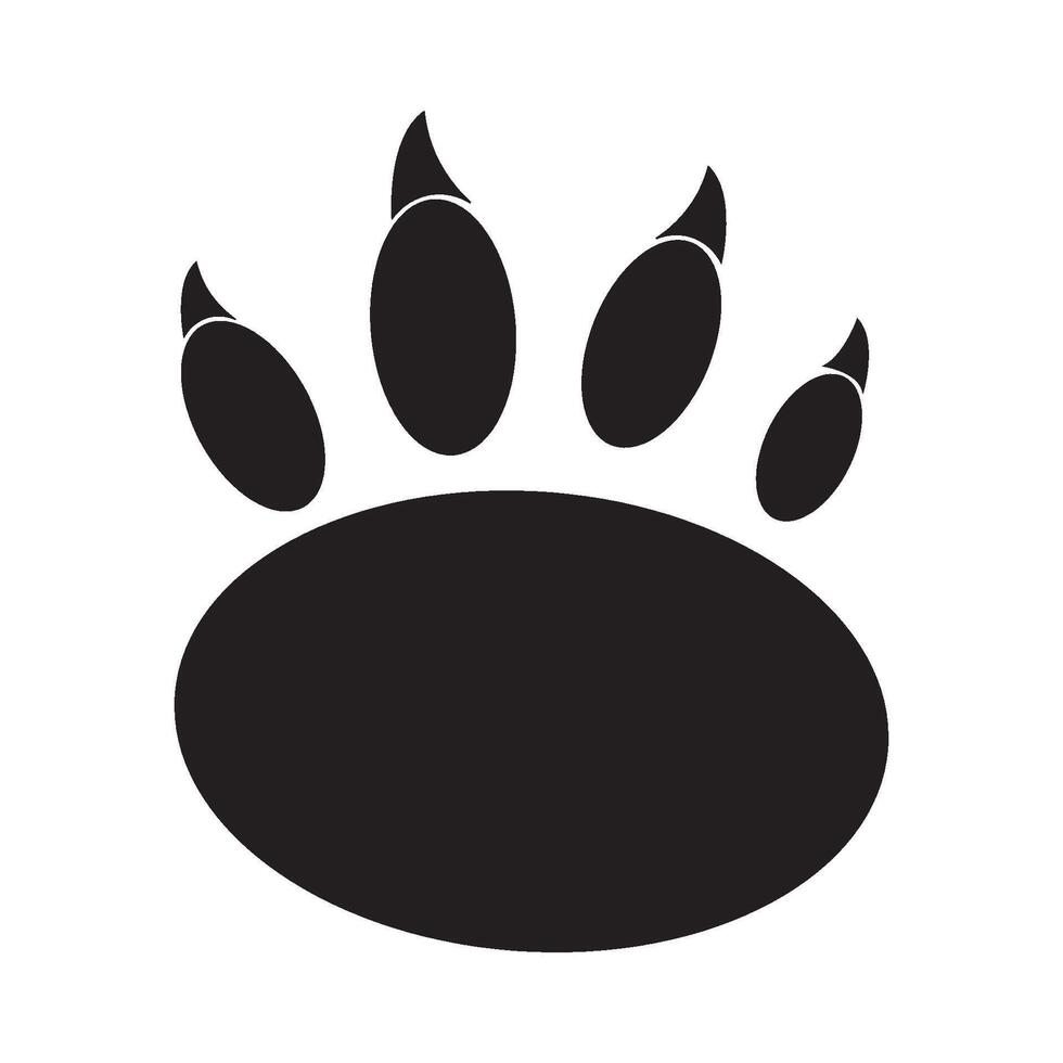 tiger footprint icon vector design template