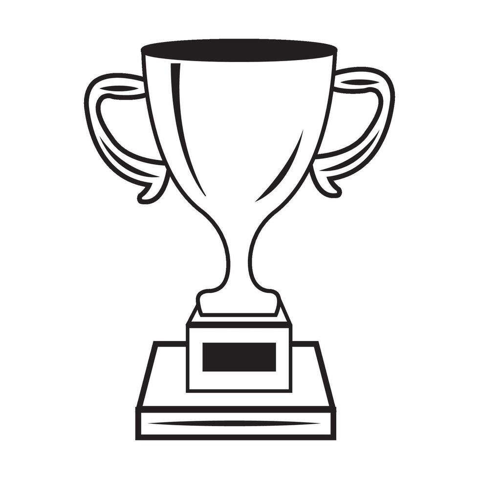 plantilla de diseño de vector de logotipo de icono de trofeo
