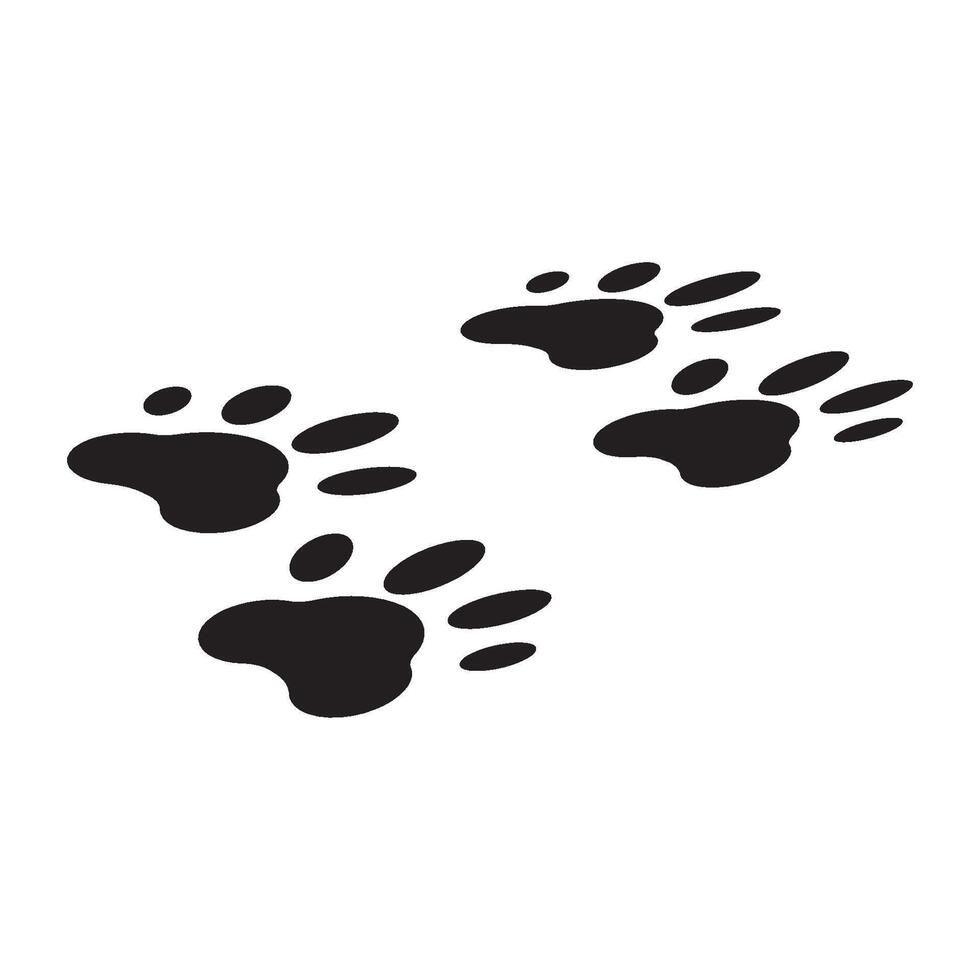 tiger footprint icon vector design template