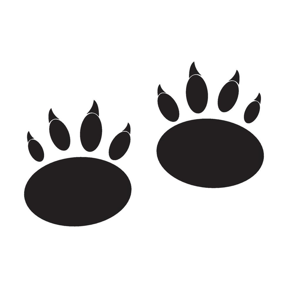 tiger footprint icon vector design template