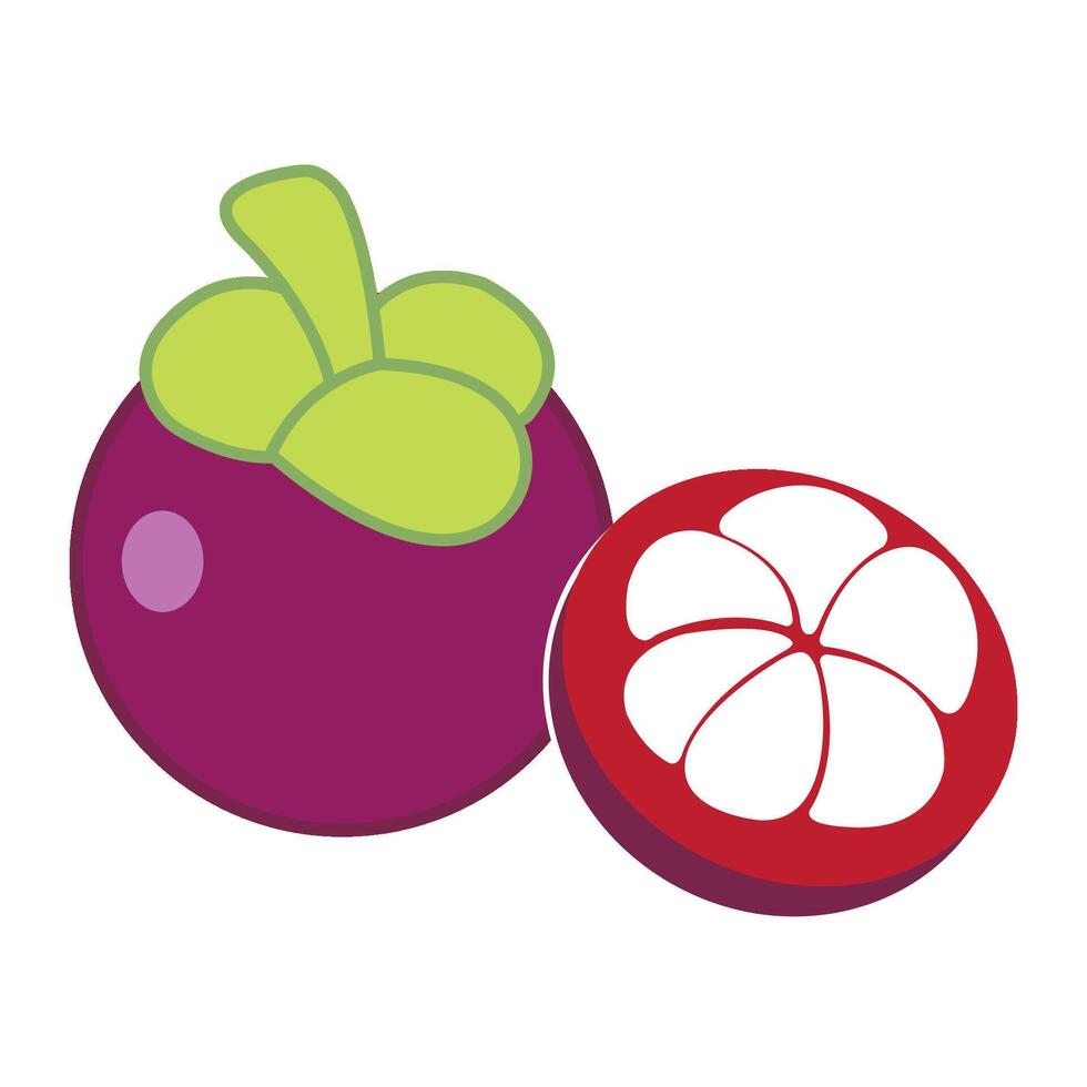 mangosteen icon logo vector design template