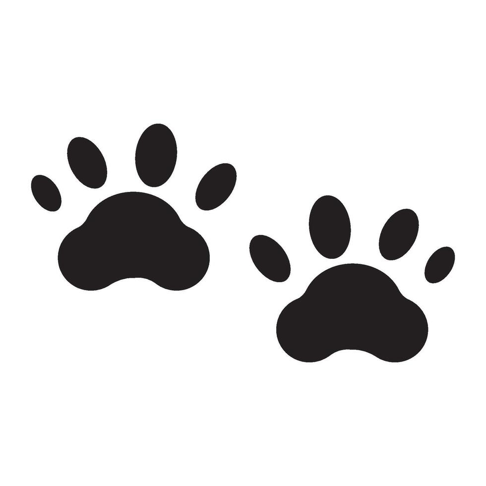 tiger footprint icon vector design template