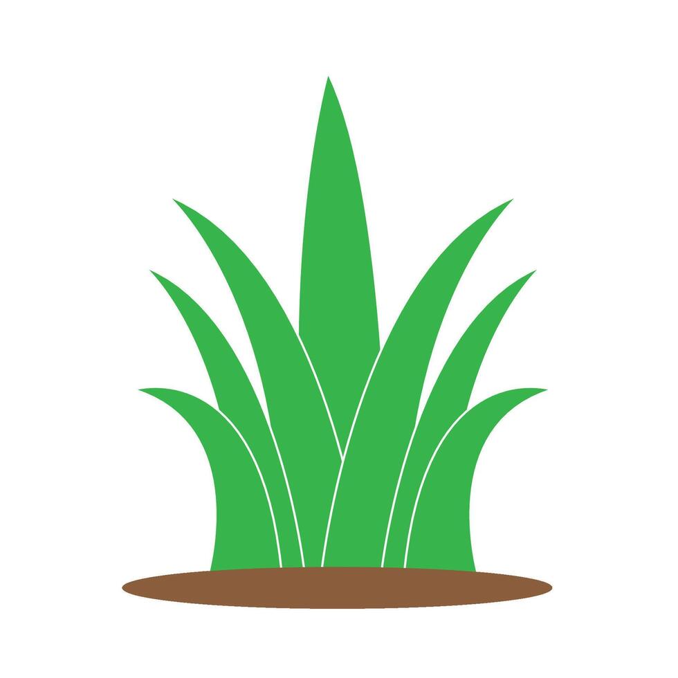 grass icon logo vector design template