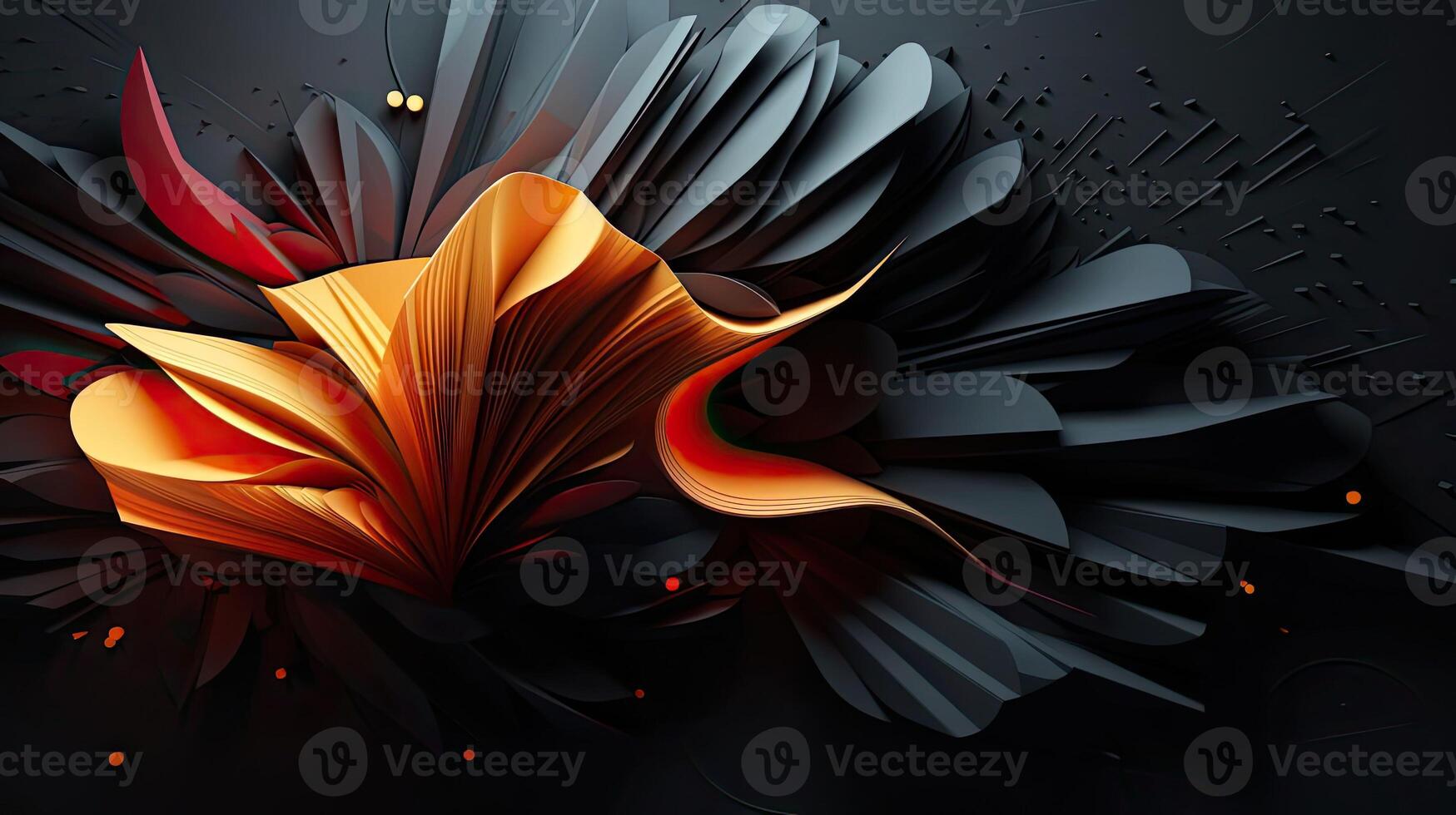 AI generated front view abstract modern luxury black background for modern wallpapers background photo