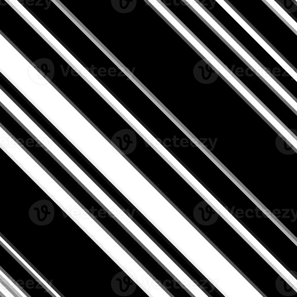 Black and white striped abstract background overlay. Motion effect. PNG graphic illustration with transparent background.