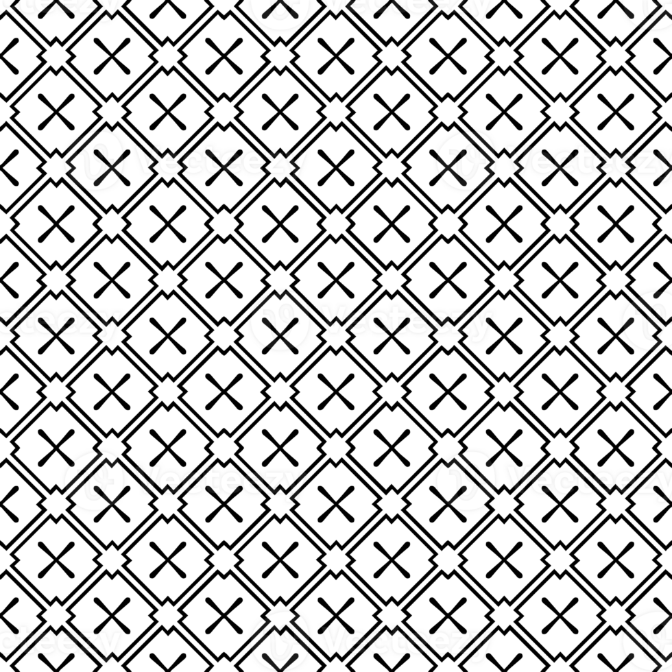 Black seamless abstract pattern. Overlay for background and backdrop. Ornamental design. PNG graphic illustration with transparent background.