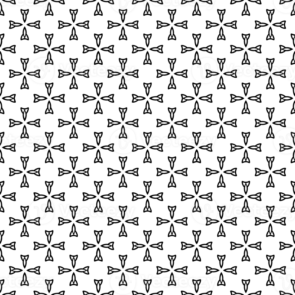 Black seamless abstract pattern. Overlay for background and backdrop. Ornamental design. PNG graphic illustration with transparent background.