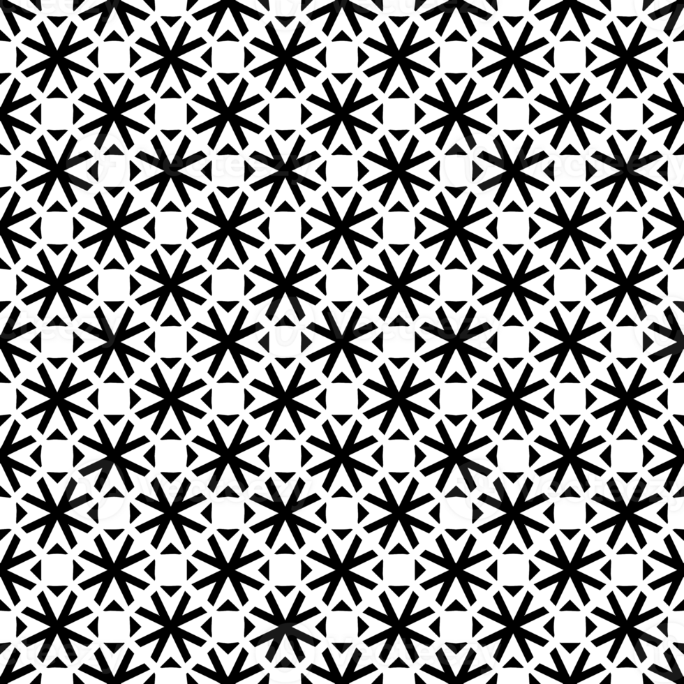 Black seamless abstract pattern. Overlay for background and backdrop. Ornamental design. PNG graphic illustration with transparent background.
