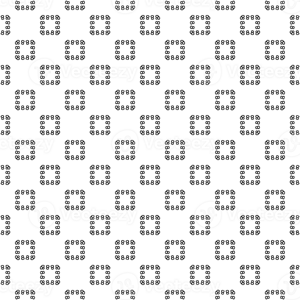 Black seamless abstract pattern. Overlay for background and backdrop. Ornamental design. PNG graphic illustration with transparent background.