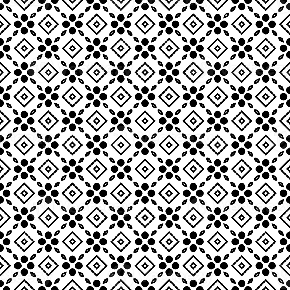 Black seamless abstract pattern. Overlay for background and backdrop. Ornamental design. PNG graphic illustration with transparent background.