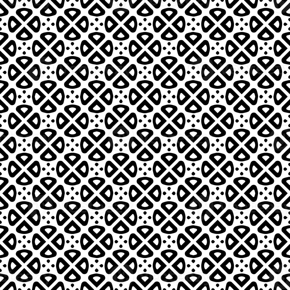Black seamless abstract pattern. Overlay for background and backdrop. Ornamental design. PNG graphic illustration with transparent background.