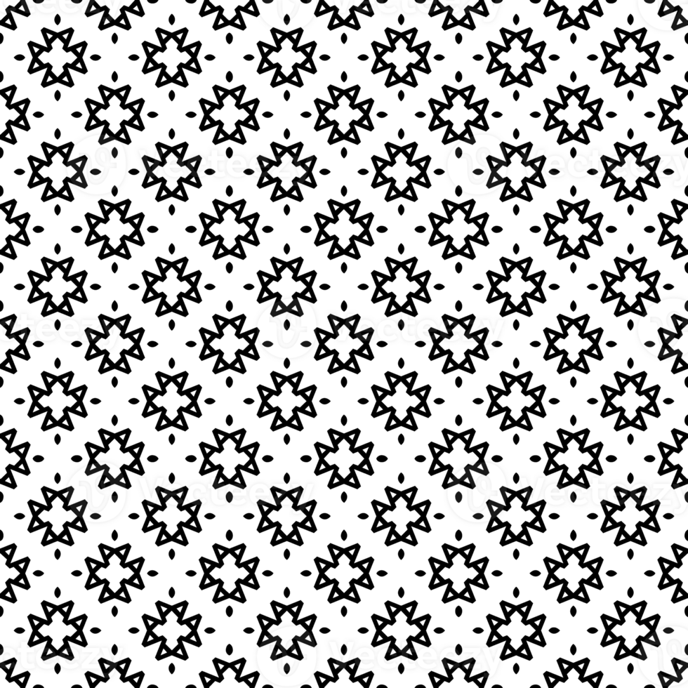Black seamless abstract pattern. Overlay for background and backdrop. Ornamental design. PNG graphic illustration with transparent background.