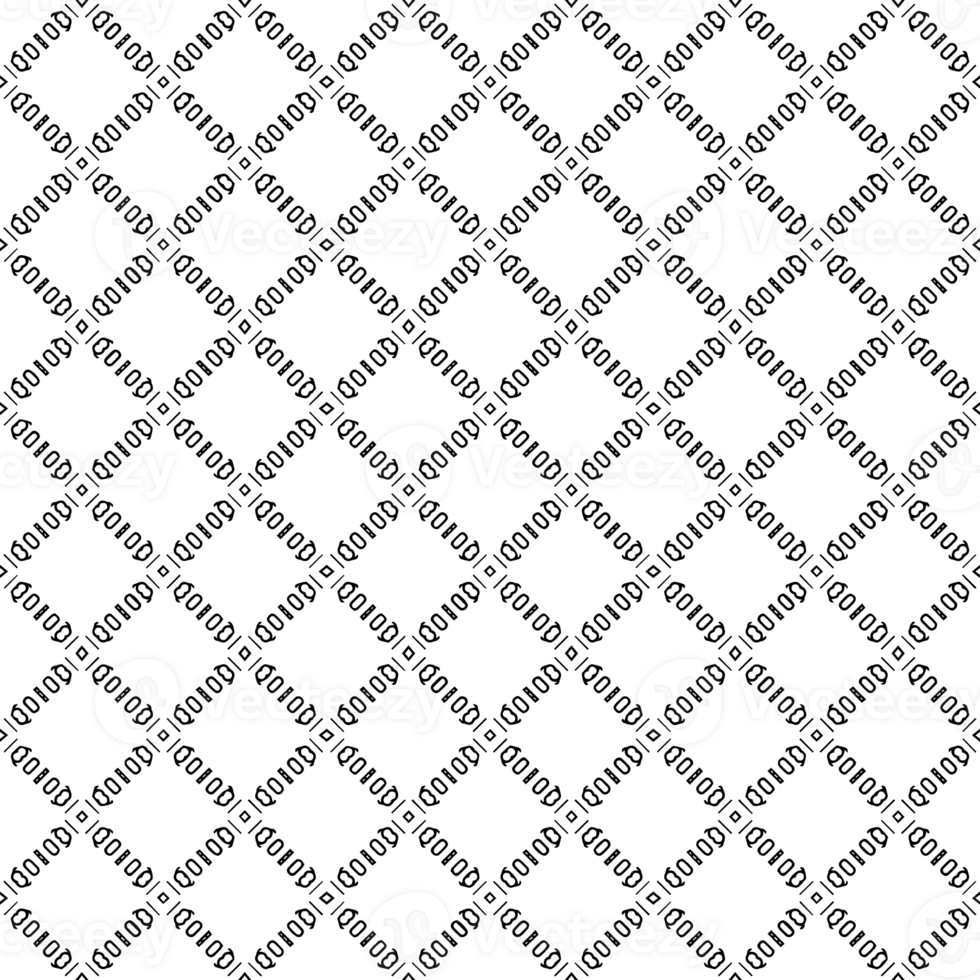 Black seamless abstract pattern. Overlay for background and backdrop. Ornamental design. PNG graphic illustration with transparent background.
