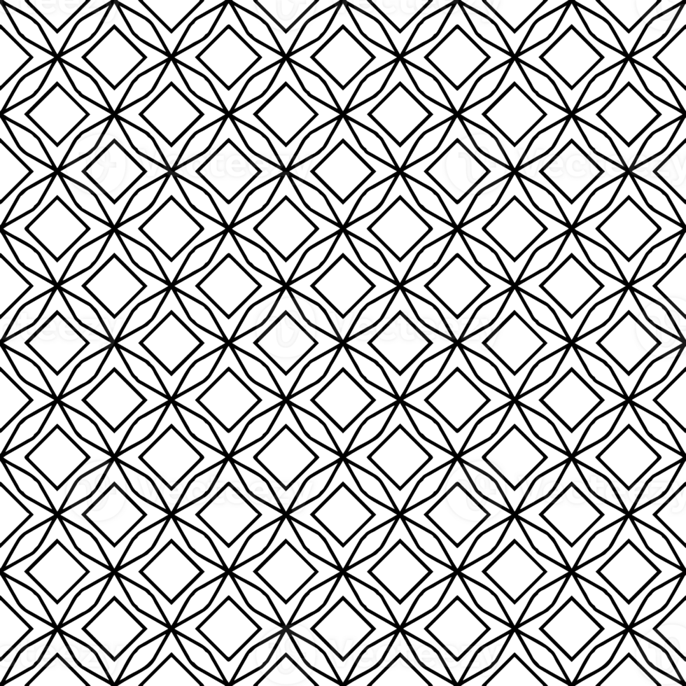 Black seamless abstract pattern. Overlay for background and backdrop. Ornamental design. PNG graphic illustration with transparent background.